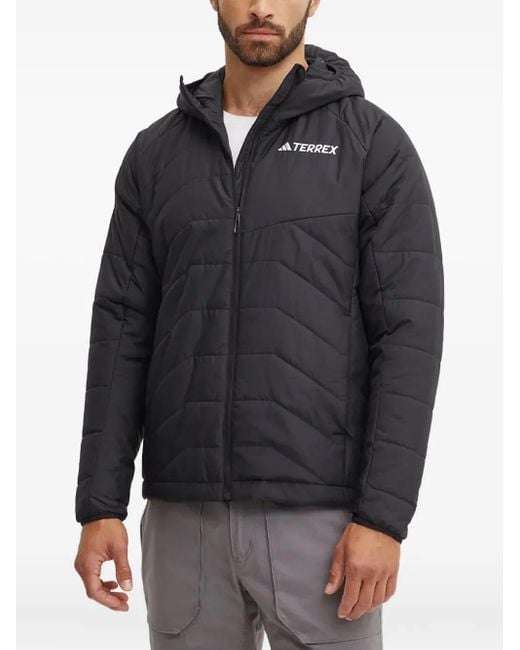 メンズ Adidas フーデッドネック ジャケット Gray