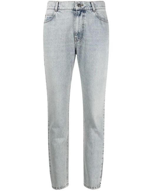 Ports 1961 Blue Cropped Slim-Cut Jeans