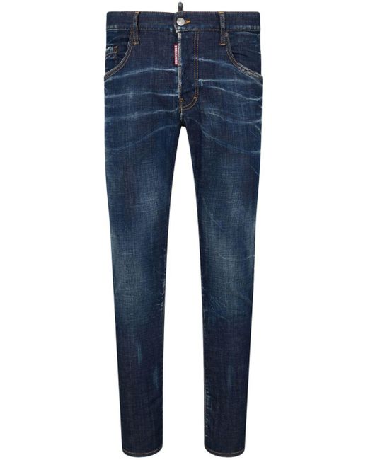 DSquared² Slim-Fit-Jeans mit Logo-Applikation in Blue für Herren