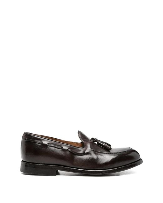 Green George Black Tassel Loafers for men