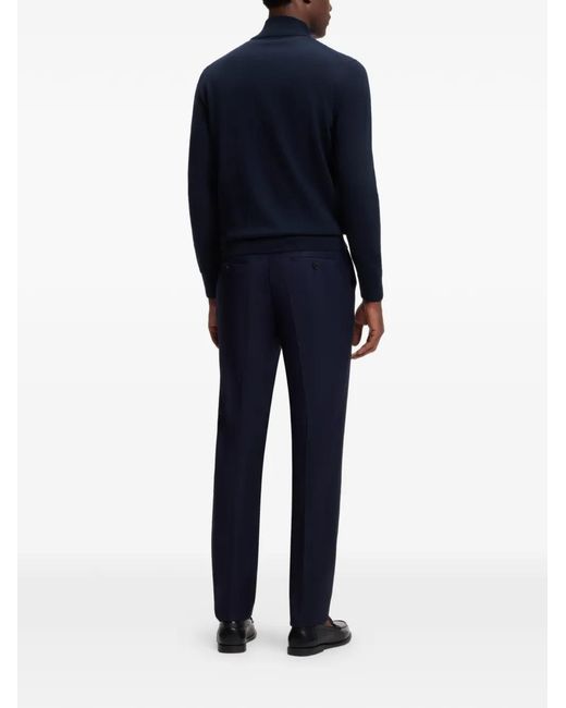 Boss Blue Pull À Col Zippé for men