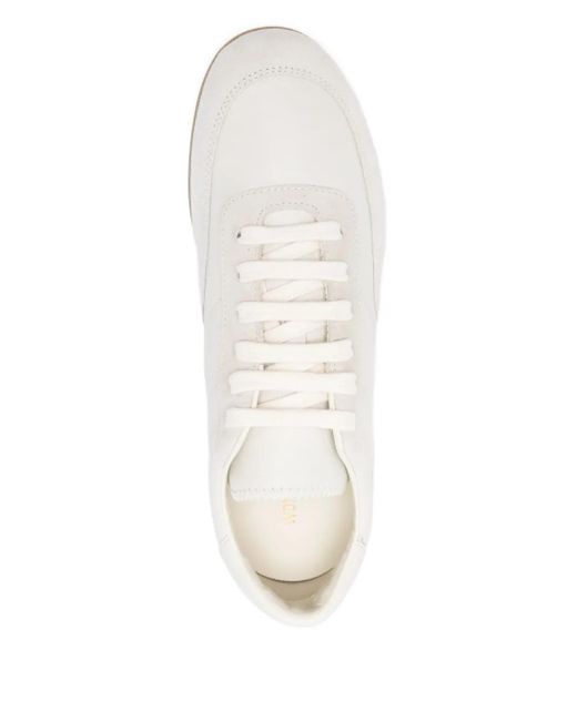 Common Projects White Suede Panelled Sneakers