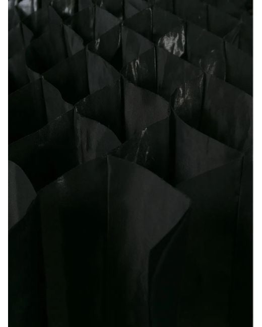 Junya Watanabe Black Plissierter Rock Mit Zieharmonika-Design