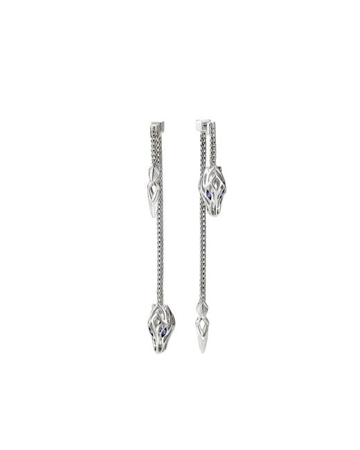 John Hardy White Naga Sterling- Drop Earrings