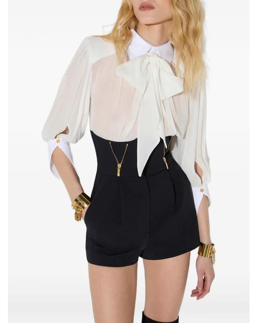 Elisabetta Franchi White Romper Suit