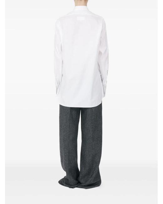 Maison Margiela Blouse Met Gewelfde Afwerking in het White