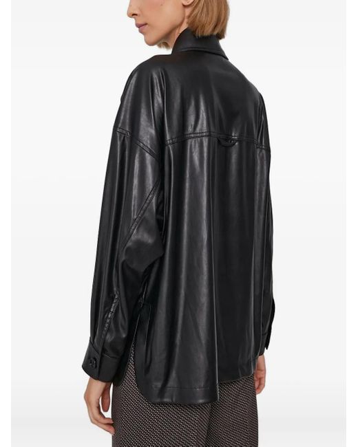 Giacca-Camicia Con Tasca di Drykorn in Black