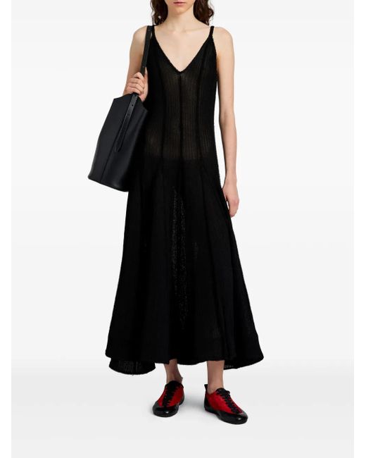 Proenza Schouler Black Tavia Midi Dress