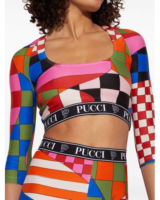 Emilio Pucci Cropped Top in het Blue