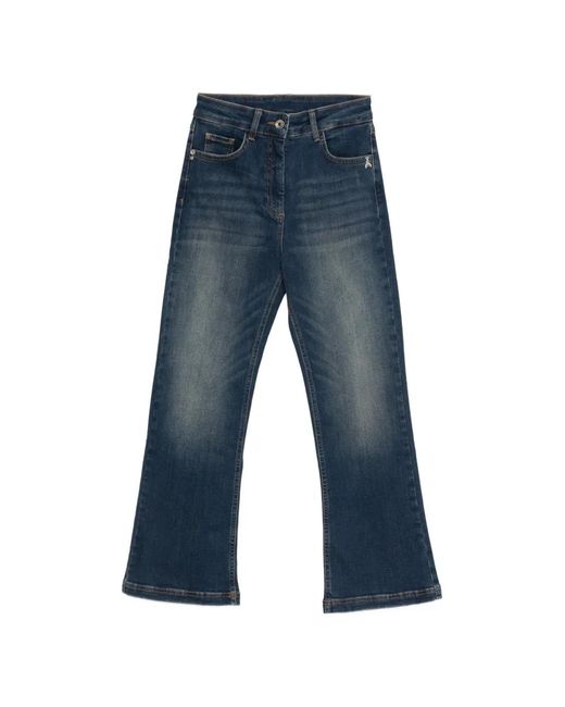 Patrizia Pepe Blue Logo-Detail Jeans