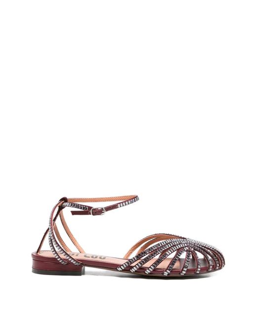 Bibi Lou Pink Embellished Strap Sandals