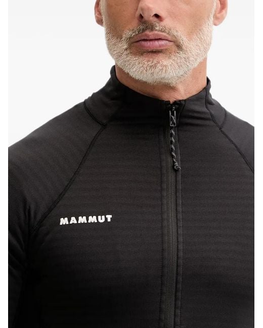Mammut Black Taiss Ml Logo-Print Performance Sweatshirt for men
