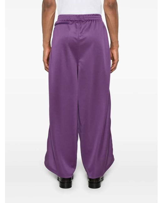 Needles Purple Butterfly-Embroidered Track Pants for men