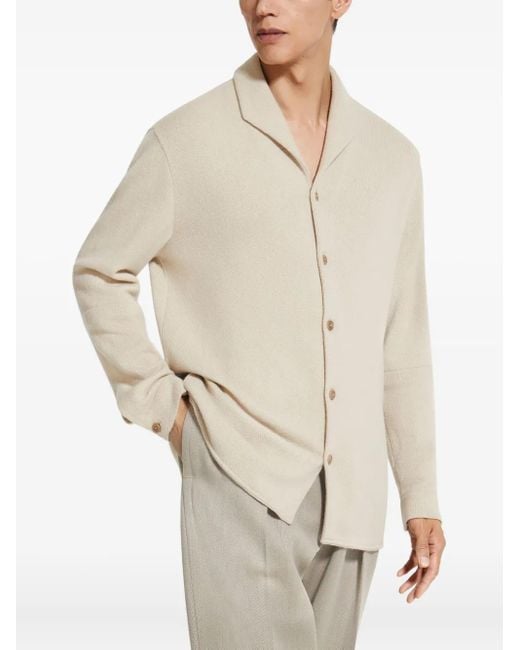 Zegna Natural Oasi Buttoned Cardigan for men