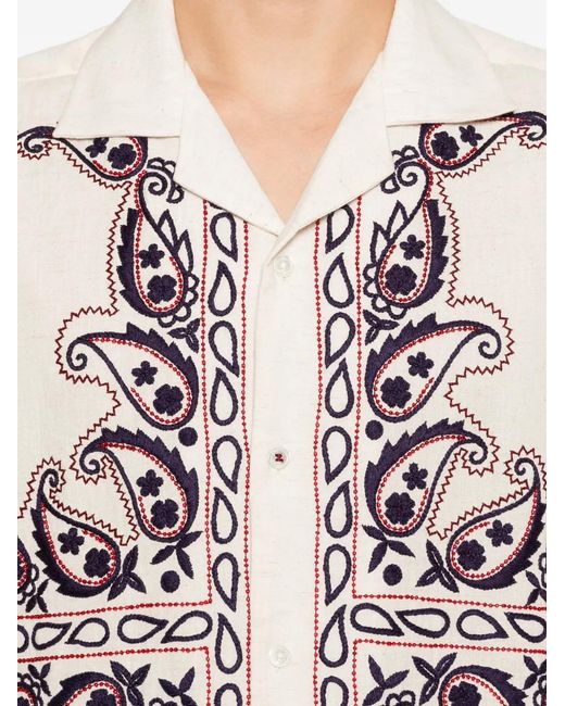BAZISZT White Memento Silk Shirt for men