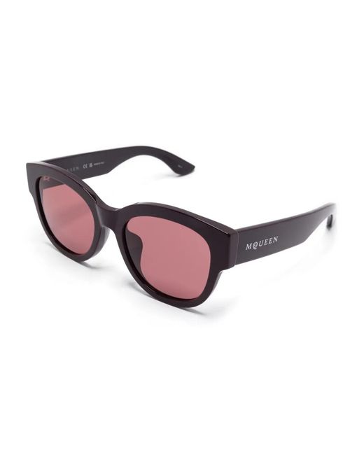 Alexander McQueen Pink Round-frame Sunglasses