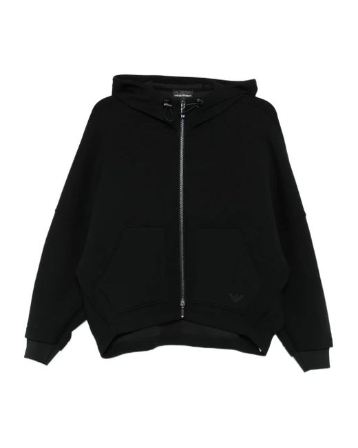Emporio Armani Black Hooded Zip Jacket