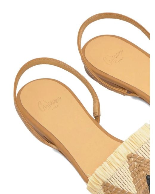 Castaner Metallic Berta Chevron-Patterned Slingback Espadrilles