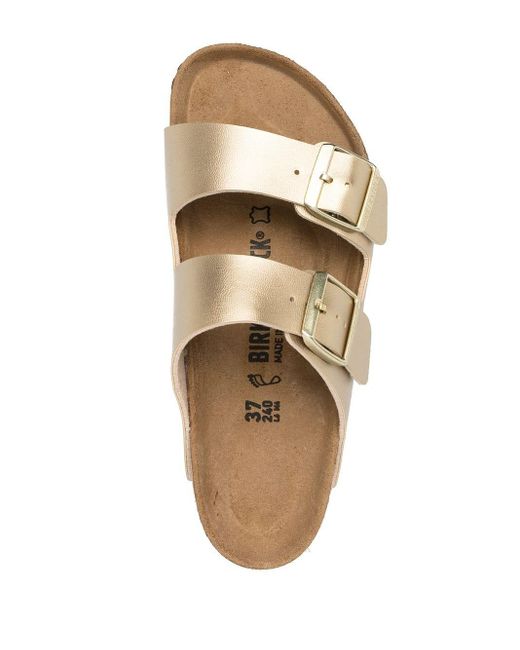 Birkenstock Arizone Sandalen Met Dubbel Bandje in het Naturel - Lyst