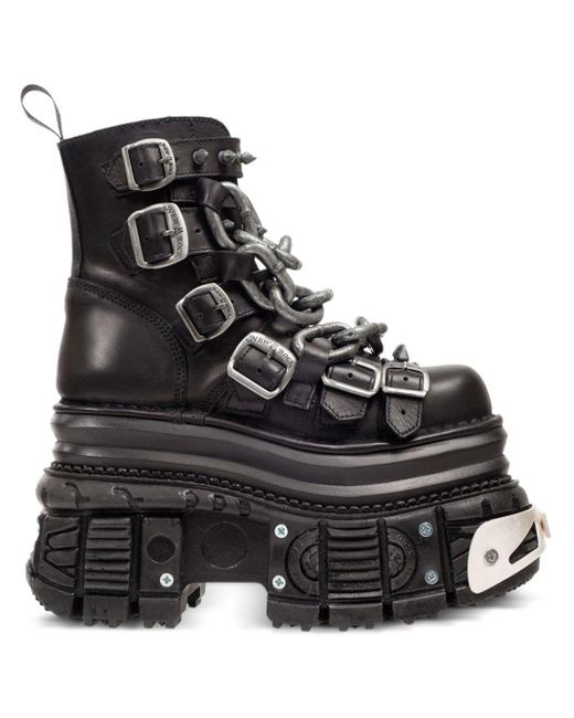 NEWROCK スタッズスパイク付きブラックブーツ Natasha Zinko Newrock 90mm ハイキングブーツ ブラック | Lyst