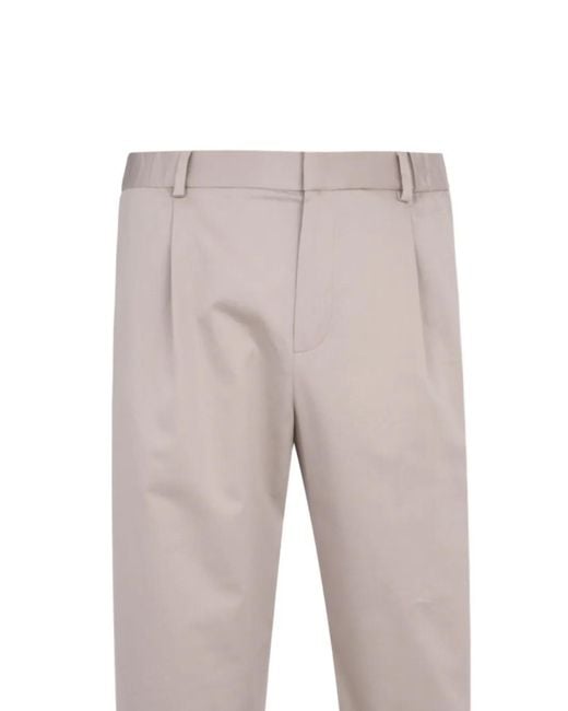 Agnona Gray Pleated Trousers for men