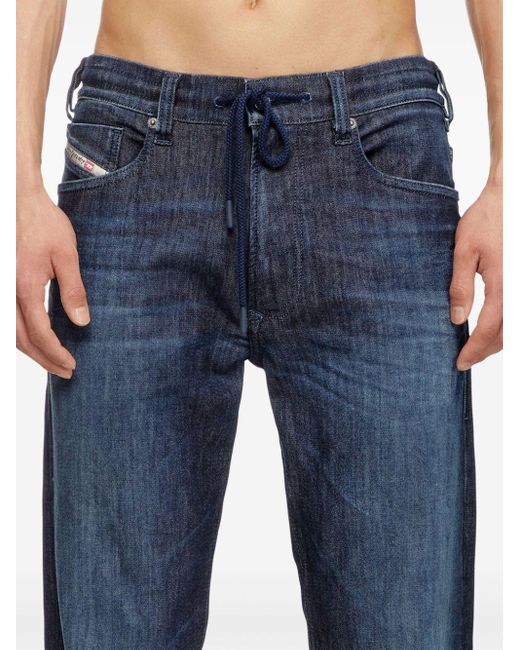 DIESEL Blue 2080 D-Reel Joggjeans 09L11 Straight Jeans for men