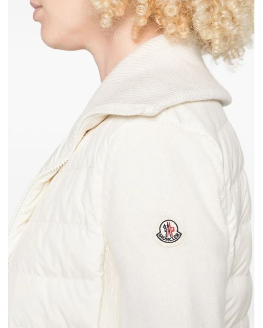 Moncler キルティング ニットジャケット Natural