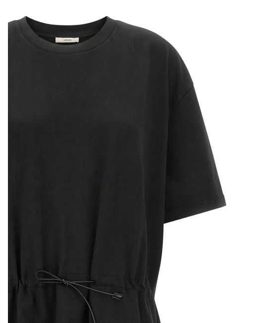 Haikure Black Drawstring Midi Dress