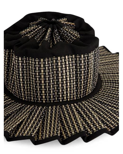 Lorna Murray Black Capri Woven Sun Hat