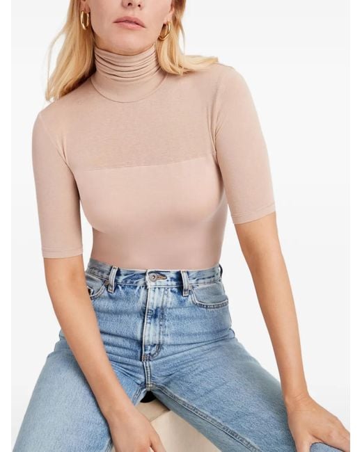 MARCELLA Blue Niko Sheer-Eck Top