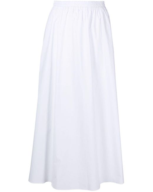 Matteau Everyday Rok Met Elastische Taille in het White