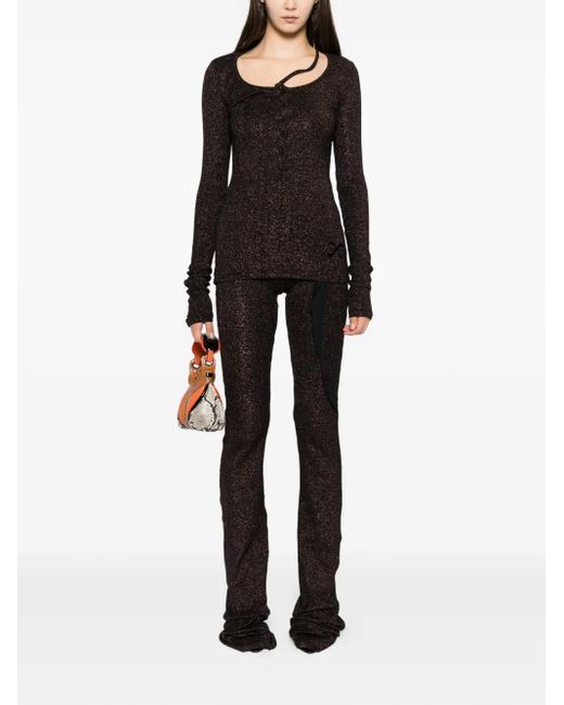 OTTOLINGER Black Ribbed Long-Sleeves Top