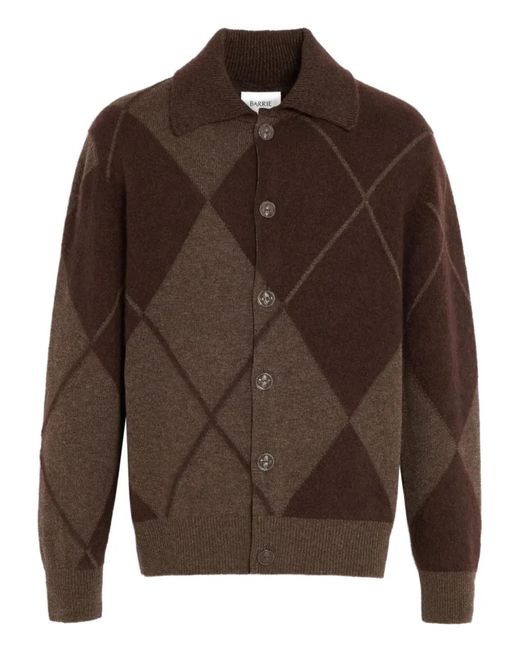 Barrie Brown Argyle-Pattern Button Cardigan for men