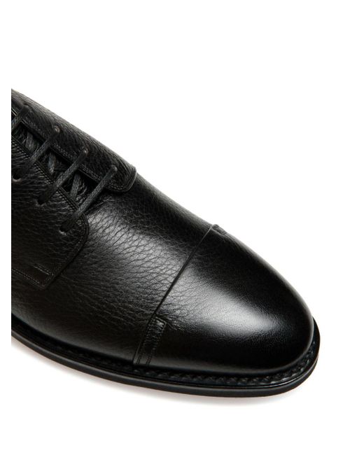 Bally Black Leather Derby Shoes for men