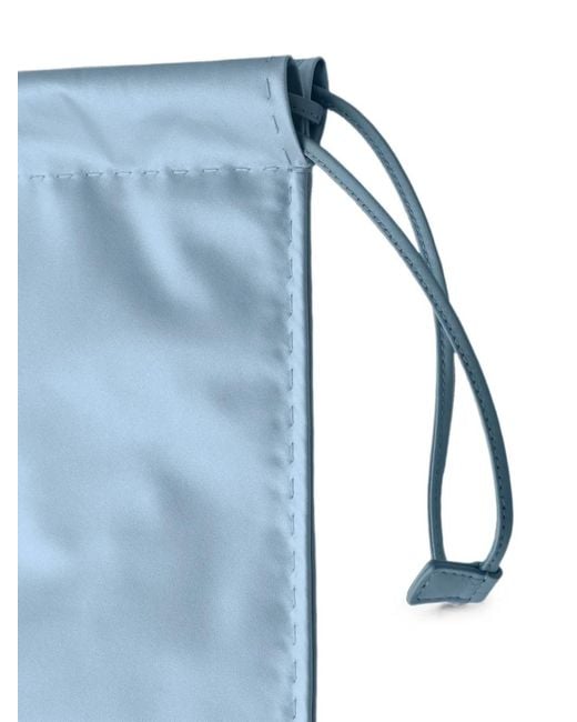Prada Blue Wish Silk Duchesse Pouch