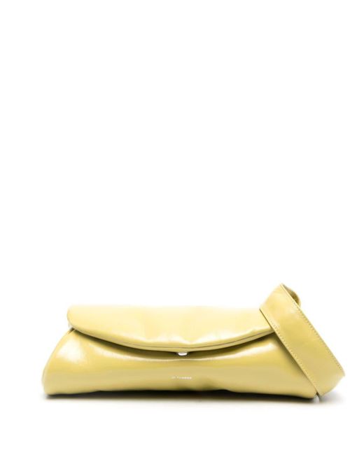 Jil Sander Yellow Cannolo Padded Large Leather Shoulder Bag