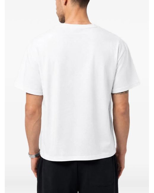 Philipp Plein White Logo-Print Crew-Neck T-Shirt for men
