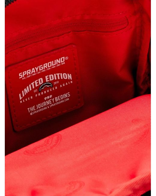 Zaino Sawtooth Sharks di Sprayground in Red da Uomo