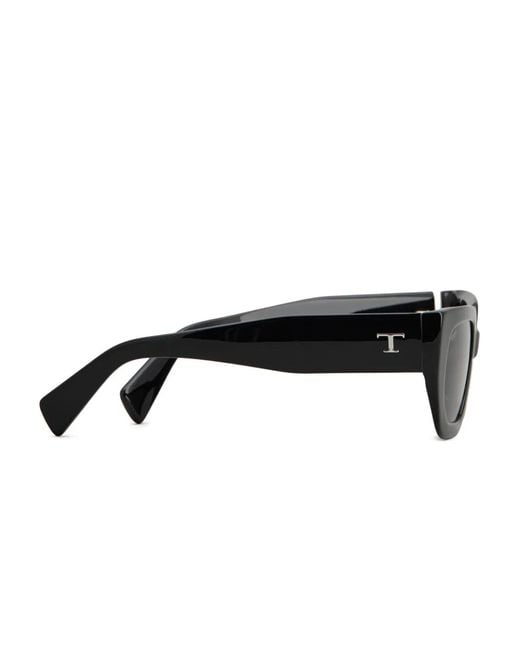 Tod's Black Logo Square Sunglasses