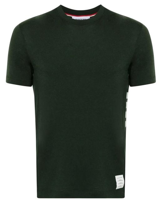 Thom Browne Green Grey 4-bar Intarsia-knit Wool T-shirt - Men's - Wool/elastane for men