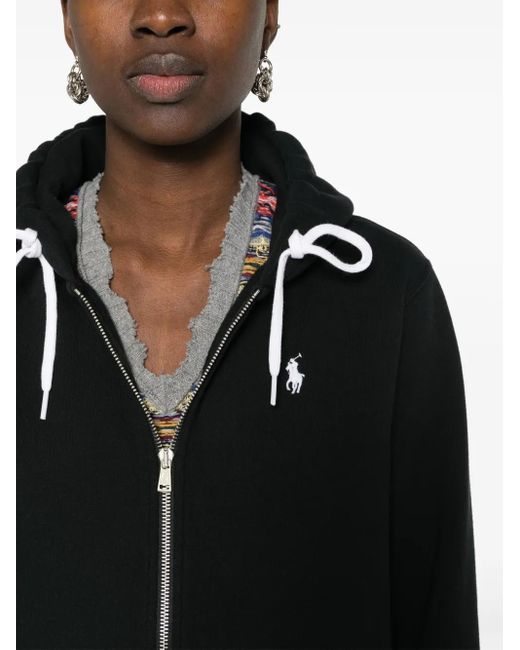Polo Ralph Lauren Black Hoodie With Zip