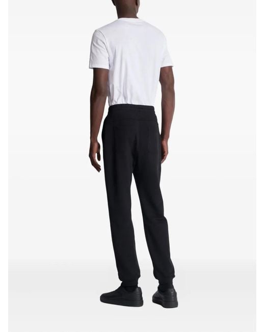 Balmain Black Drawstring-Fasteningl Logo-Detail Track Pants for men