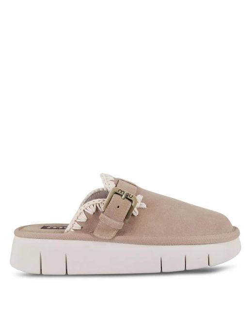 Mou Natural Leather Slippers