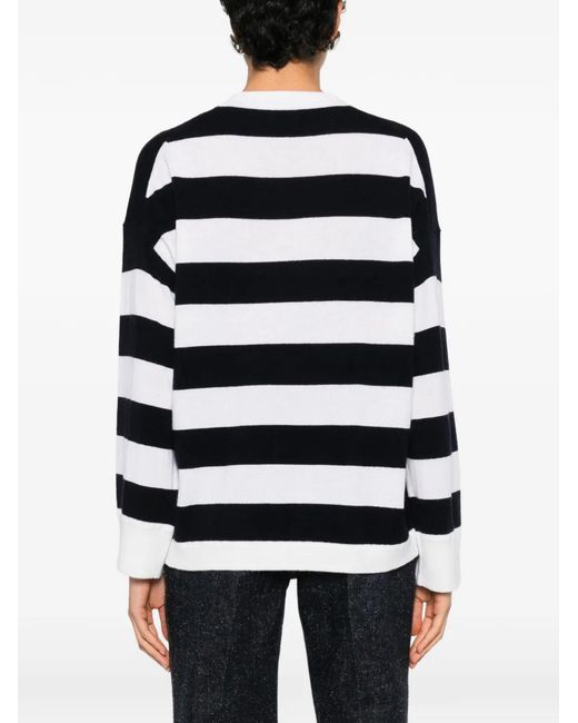 Allude Gestreepte Trui in het Black