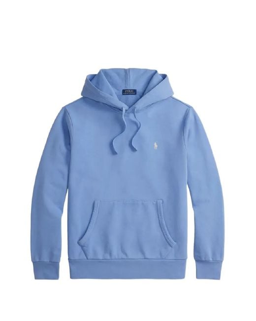 Polo Ralph Lauren Blue Loopback Fleece Hoodie for men