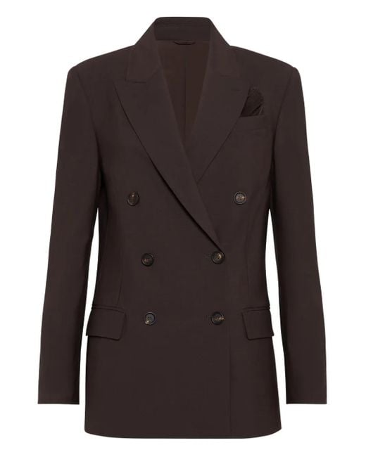 Brunello Cucinelli Brown Doppelreihiges Sakko