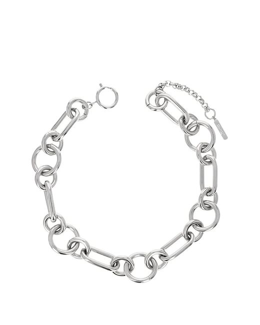 Justine Clenquet White Troy Chain-Link Choker