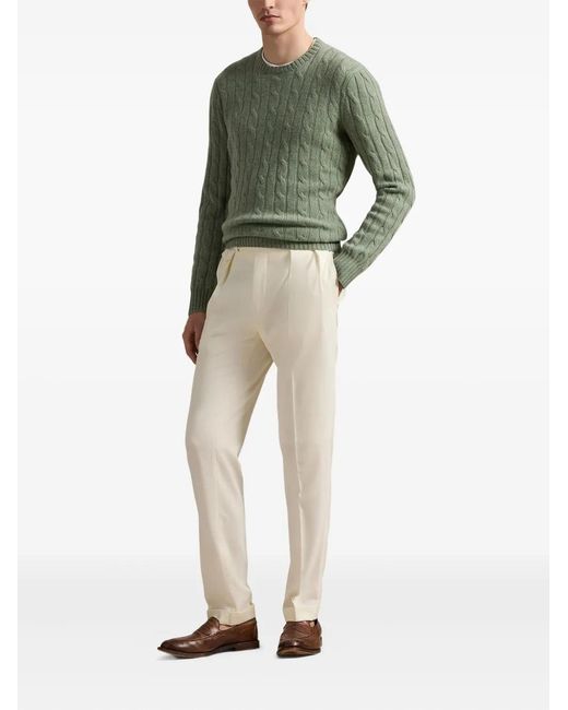 Polo Ralph Lauren Green Cable-Knit Sweater for men