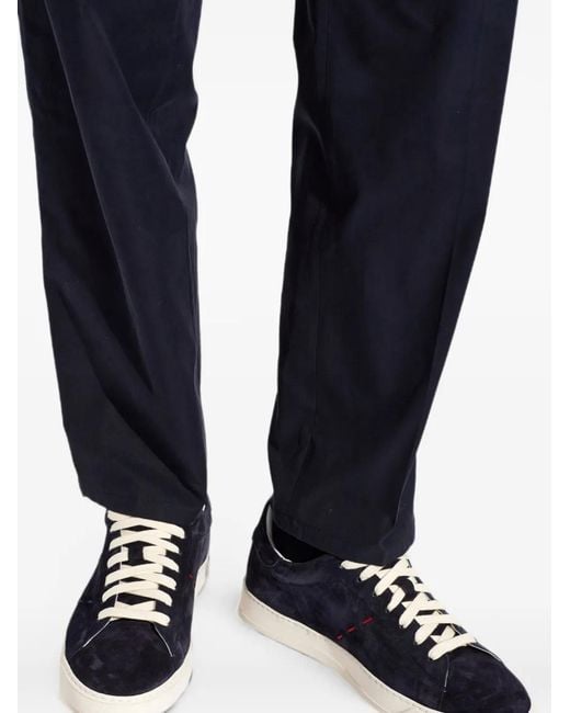 Kiton Black Suede Leather Sneakers for men