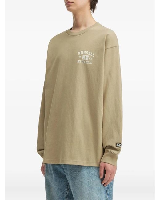Izzue Natural Russell Athletic Long-Sleeve T-Shirt for men